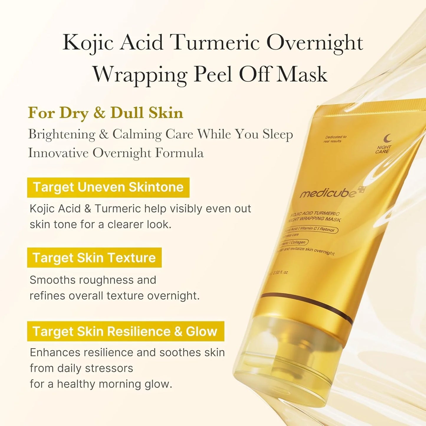 medicube KOJIC ACID TURMERIC GOLD WRAPPING MASK